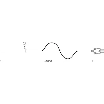Greisinger GTF 300 teplotní sonda pro měření okolní tepoloty Kalibrováno dle (ISO) -65 do 300 °C typ senzoru K