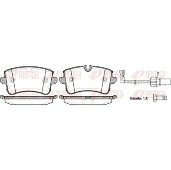 Brzdová destička Sada brzdových destiček, kotoučová brzda REMSA 1343.10
