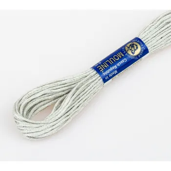 Příze Vyšívací příze MOULINE / MULINKA 8122 světle šedá, jednobarevná, 2g/8m