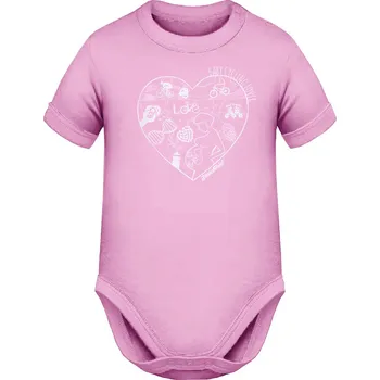 dětské body - BABY CYCLING LOVER - růžová 12-18 MONTHS