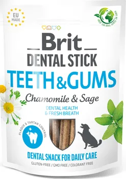 Péče o psí chrup Brit Care Dog Dental Stick Teeth & Gums with Chamomile & Sage 251 g