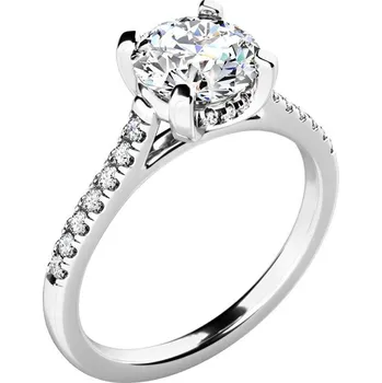 Prsten Dámský prsten přírodní diamant 1.10 ct 10962-B-DIA velikost 65