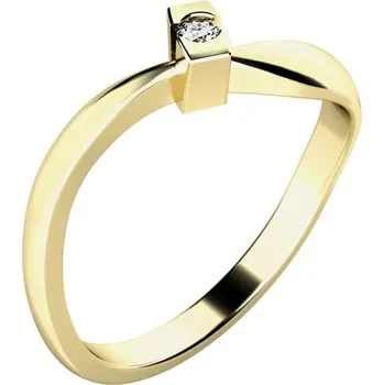 Prsten Zásnubní prsten žluté zlato 585/1000 zirkon ZP-10784-ZL-ZIR velikost 53