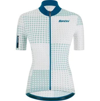 cyklistický dres SANTINI Cyklistický dres s krátkým rukávem - TONO SFERA LADY - bílá/modrá
