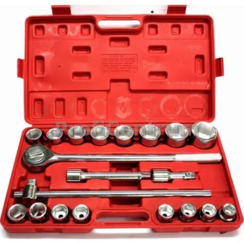 Gola sada Silver Gola sada 3/4", ořechy 19-50mm, 6-hranné hlavice, 21dílů, ráčna, nástavce