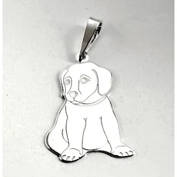 Přívěsek Stříbrný přívěsek sedící pes - PA0446 (Stříbrný přívěsek pes)