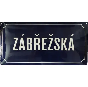 Papír Smaltovaná uliční cedule STANDARD, 60x30 cm, rámeček s obloučky - různ