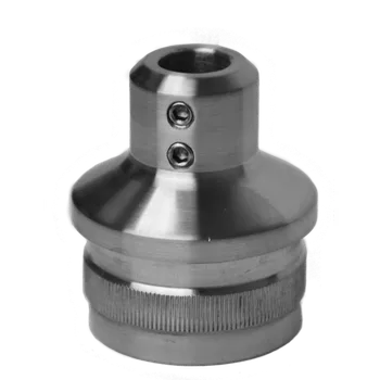 Spodek držáku madla ø 42,4 mm s přechodem na trubku ø12 mm, broušená nerez K320 / AISI304