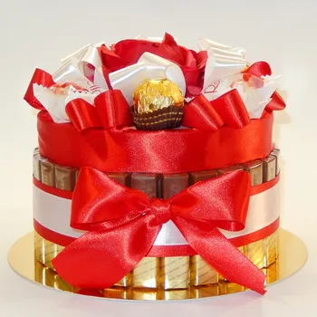 umělá květina Ateliér Confetti Dort z bonbonů - Beata Barva: Červená