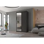 Nábytek PEGAS s.r.o. Posuvná skříň se zrcadlem ESTI 120 Antracit+Antracit