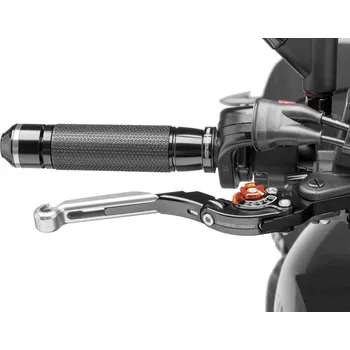 Páčka brzdy bez adaptéru PUIG 19PNT rozšiřitelná skládací stříbrná/oranžová