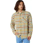 Rip curl pánská košile Checked In Flannel Sage | Hnědá | Velikost M | 100% bavlna