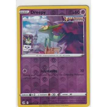 Společenská hra Pokémon karta Dreepy 128/264 Reverse Holo - Fusion Strike