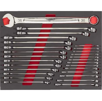 Ruční nářadí MILWAUKEE Pěnová vložka s očkoplochými klíči 6-36mm MAXBITE, 27ks