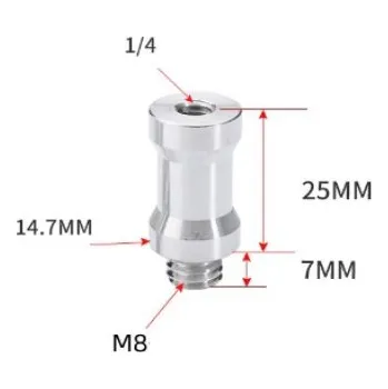 Stativový čep 14.7mm 1/4 na M8 CC20 (CC20)
