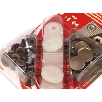 Knoflíky stiskací s pérkem Wuk Ø15 mm na středně silné látky