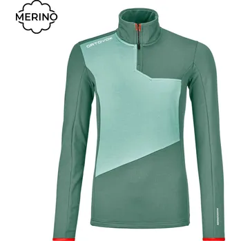 Dámská mikina Technická mikina ORTOVOX Wms Fleece Light Zip Neck arctic grey S 2025 - Odesíláme do 24 hodin