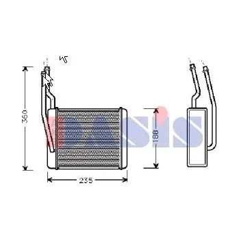 Výměník tepla Výměník tepla, vnitřní vytápění, 1062254,XS4H18476AB,YS4Z18476AB,20.46.590,53206,71747,18006272,, ECAR, 3201N8-1