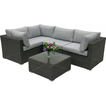 Zahradní sestava DEOKORK Ratanová variabilní sestava SEVILLA pro 4-5 osob (antracit)