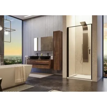 Sprchové dveře Aquatek YES BLACK B1 80 sprchové dveře do niky jednokřídlé 77-81cm