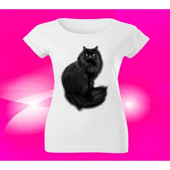 Dámské tričko Dámské tričko s kočičkou L (kočka kočička)