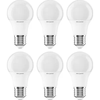 Žárovka AlzaPower LED 9-60W, E27, 2700K, set 6ks