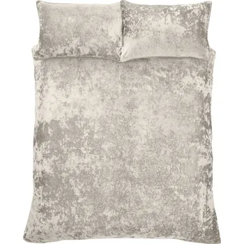 Povlečení Béžové sametové povlečení na dvoulůžko 200x200 cm Crushed – Catherine Lansfield ID_1559392