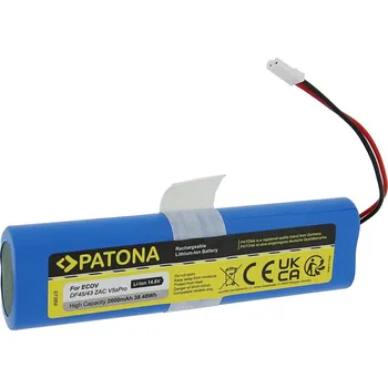Domácí spotřebič PATONA baterie pro robotický vysavač Ecovacs Deebot DF45/iLife V50/V5s/V8s 2600mAh, Li-lon 14,8V