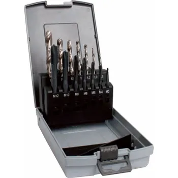 Závitořezný nástroj Narex zd 041139445500000 | Sada strojních závitníků a vrtáků v kazetě C-N-B 9900 M3 - M12 pre oceľ, prechodná diera