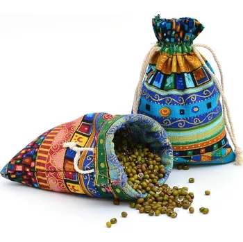 Dárková krabička Dárkový sáček látkový, barevný (Barevný látkový pytlík na dárky)