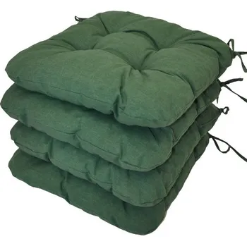 Podsedák Nábytek PEGAS Sedák UNI barva tmavě zelený melír - set 4 kusy