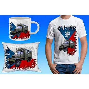 Pánské tričko dárkový set PRAGA V3S 140 (vojenský set)