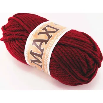 Příze Příze Jumbo Maxi - tmavá červená 934