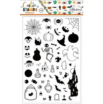 Dětské razítko AladinE Cutie Stamps Halloween gumová razítka sada 50 ks