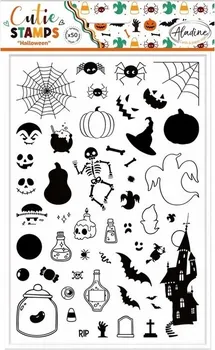 Dětské razítko AladinE Cutie Stamps Halloween gumová razítka sada 50 ks