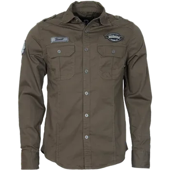 Pánská košile Košile Luis Vintageshirt Long Sleeve olivová XL
