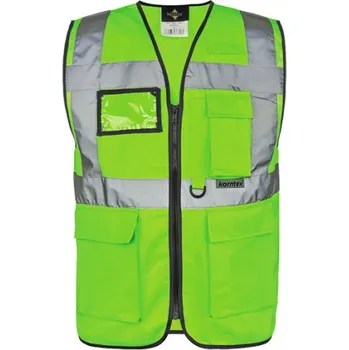 reflexní vesta Korntex Berlin Multifunkční reflexní vesta na zip KX802 Neon Green S