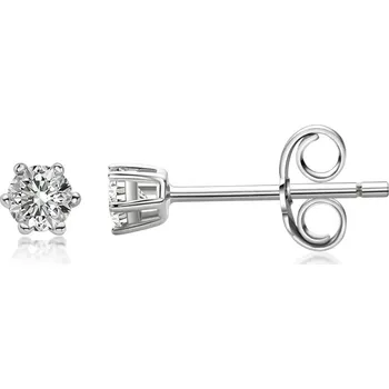 Náušnice NUBIS® Stříbrné náušnice s moissanity 3mm - MN131