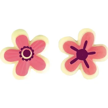 Čokoláda Hospodyňkám.cz Čokoládové kytičky růžové 16ks