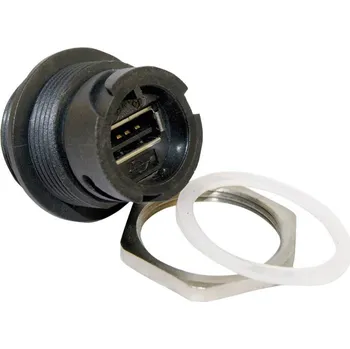 Elektrická zásuvka Sada pro vestavbu USB 2.0 zásuvka, vestavná 17-200001 Bajonetový uzávěr bez ochranné krytky 17-200001 Conec Množství: 1