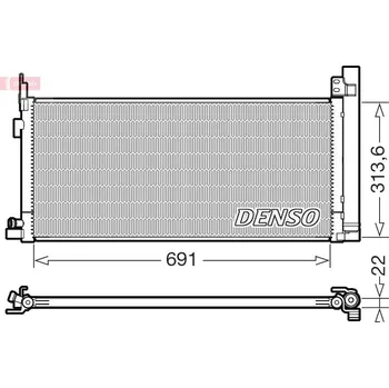 Výparník klimatizace Kondenzátor, klimatizace DENSO DCN50124
