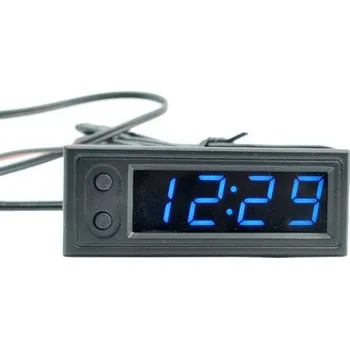 DIGITÁLNÍ TEPLOMĚR DO AUTOMOBILU MODRÝ