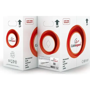 Kabel Gembird FPC-6004-L/100 FTP CAT6, 100m, šedý Gembird LAN kabel CAT6, FTP, CCA vodiče, 100 m, šedá