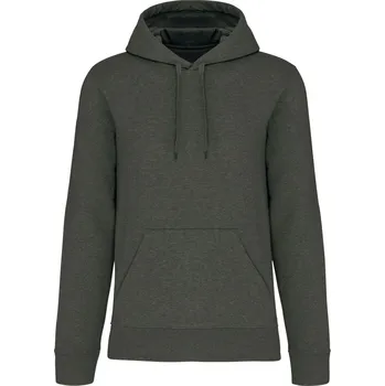 Pánská mikina Pánská organická mikina s kapucí Kariban K4027 Barva: Zelený mramorový melír, Velikost: 3XL