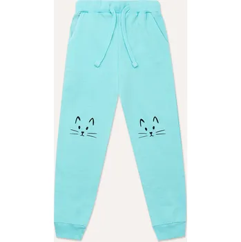 Dívčí tepláky 2 Cats - tyrkysová 98