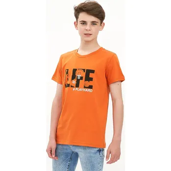 Chlapecké tričko Chlapecké tričko Life - oranžová 134