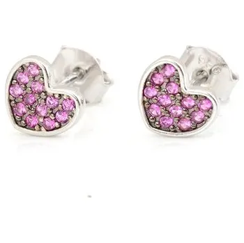 Náušnice Stříbrné náušnice pecičky srdíčka se zirkony AGUP2596