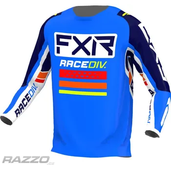 cyklistický dres Pánský MX dres FXR Clutch Pro MX Jersey Cobalt Blue White Navy 2022 XXXL