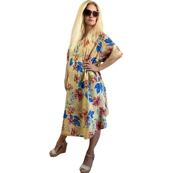 Dámské šaty Šaty s rukávky vz.č.6008 béžové