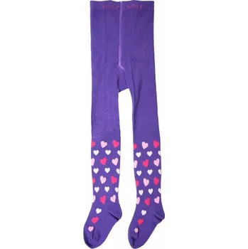 Dívčí oblečení Dívčí punčocháče WOLF P2315, fialové se srdíčky